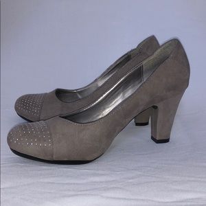Ultra Suede Madelyn Stuart 3 inch Pumps.